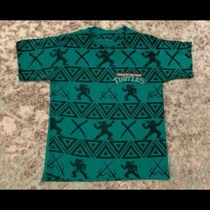 Vintage 1991 toddler boys ninja turtle shirt sz 2T